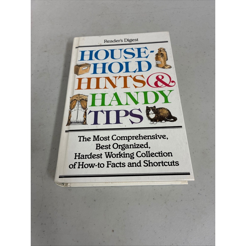 Reader's Digest Household Hints & Handy Tips Hardcover Vintage Reference Book